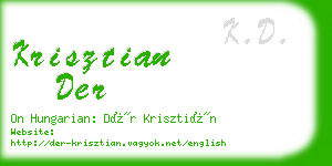 krisztian der business card